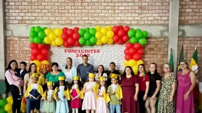  solenidade de conclusão do Pré B Sítio do Picapau Amarelo, da Escola Municipal de Ensino Fundamental José Elpídio da Fonseca, na localidade da Goiaba.